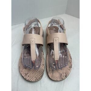 Vionic Tala Blush Pink Snake Print Thong Sling Back Sandal Size 9